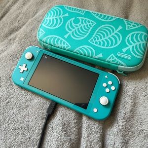 Nintendo Switch Lite Turquoise with Case and Charger